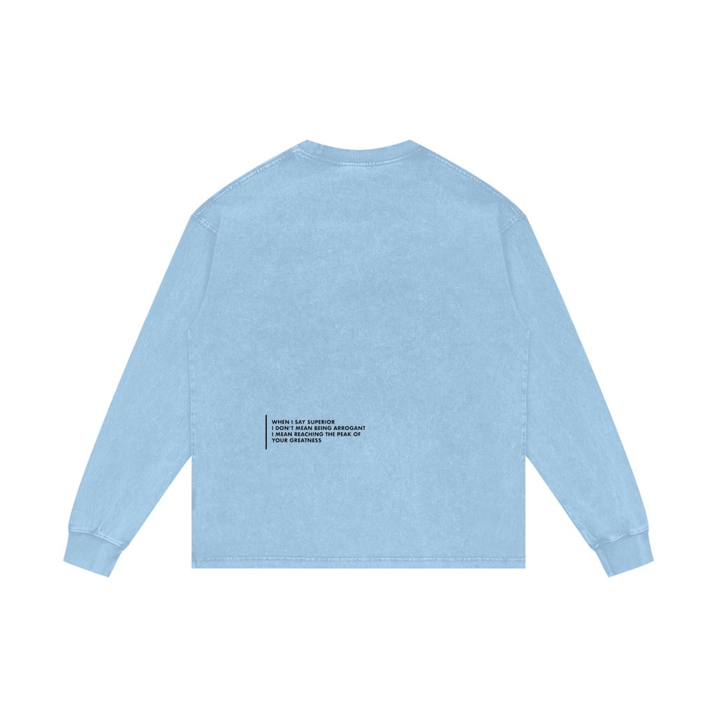 Acid Wash Oversize Long Sleeve T-Shirt