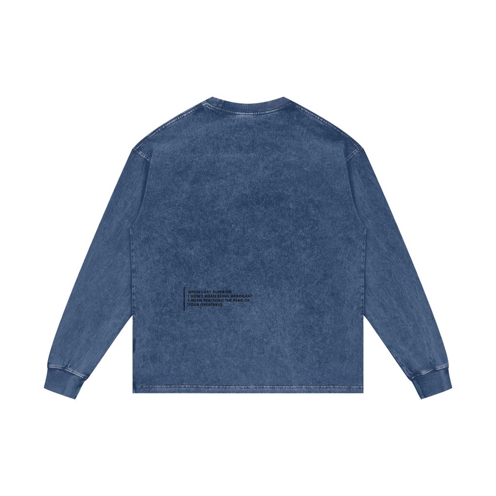 Acid Wash Oversize Long Sleeve T-Shirt