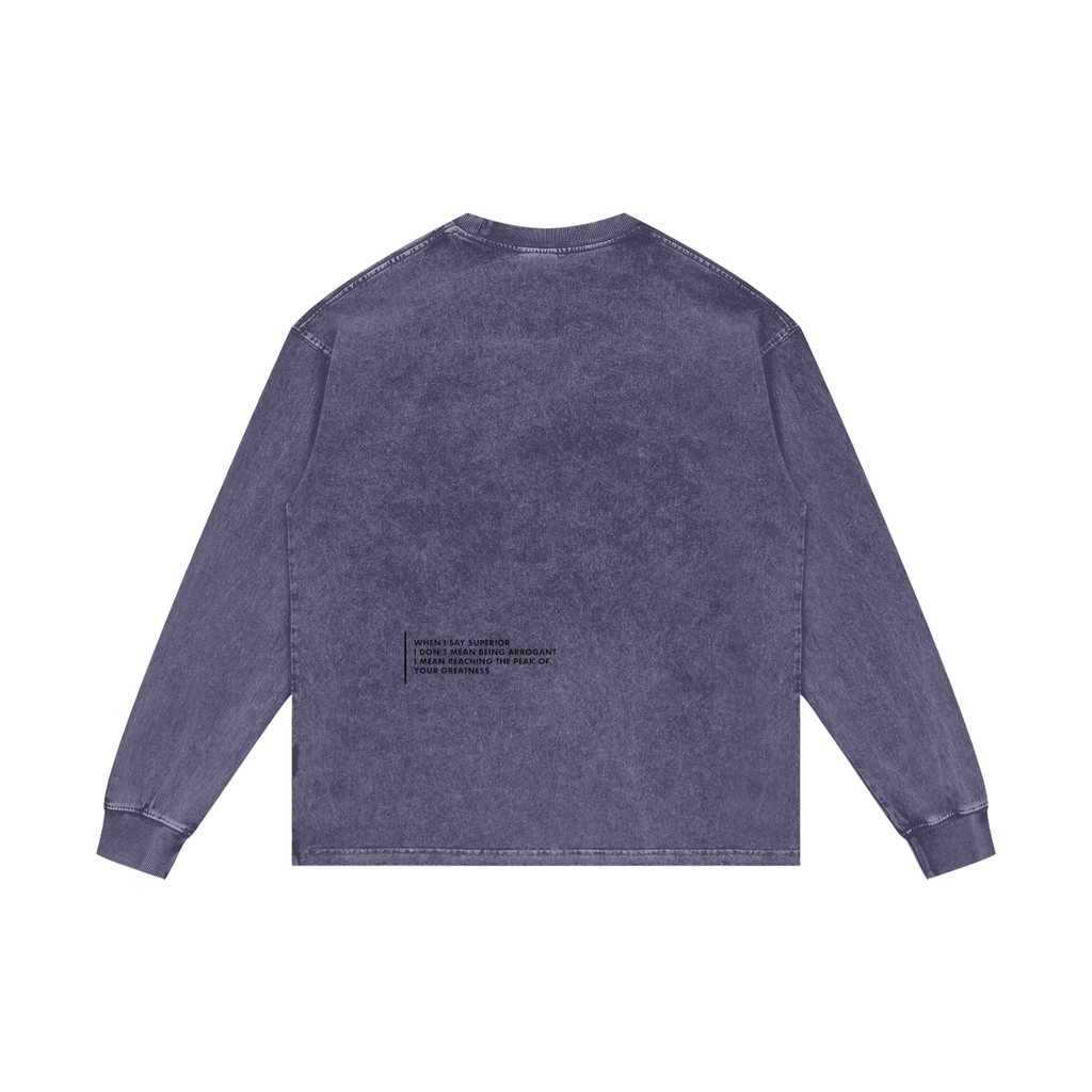 Acid Wash Oversize Long Sleeve T-Shirt
