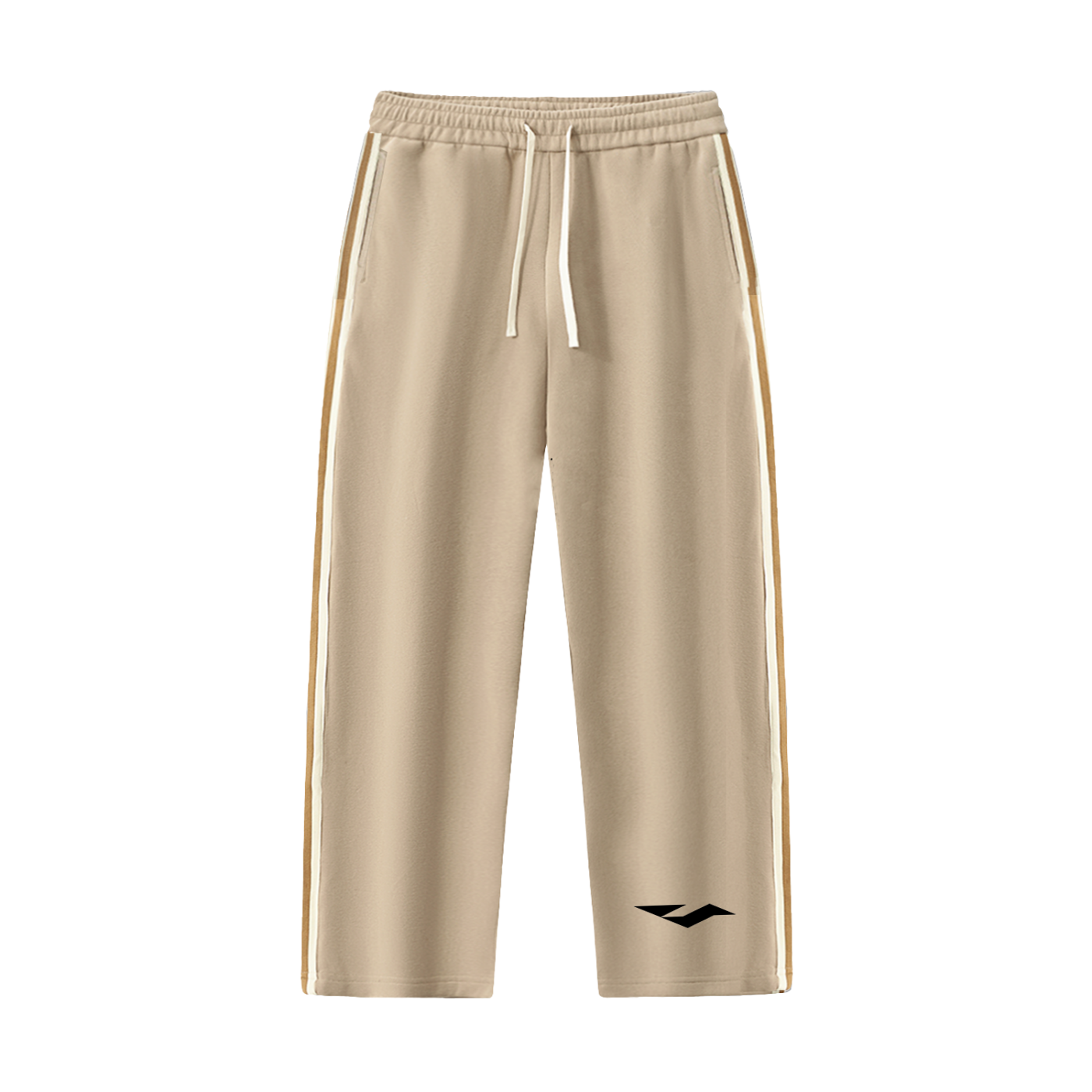 Contrast Side-Stripe Straight-Leg  Pants