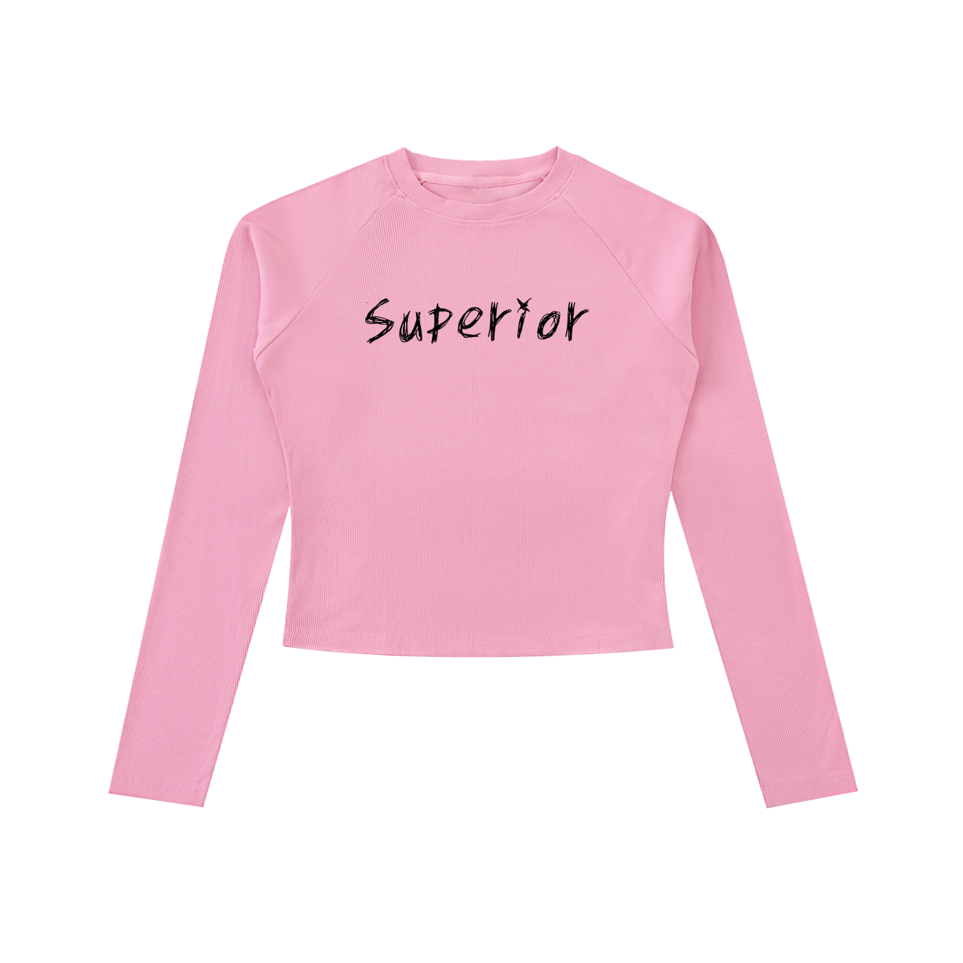 Dyed Washed Raglan Long Sleeve Slim T-Shirt