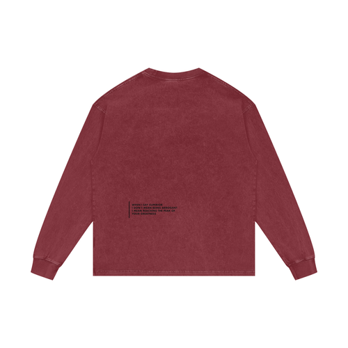 Acid Wash Oversize Long Sleeve T-Shirt